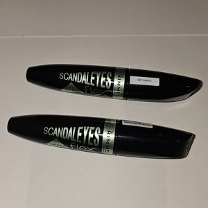 2 Rimmel London Scandal Eyes Lycra Flex Mascara color 001 Black 003 Extreme New